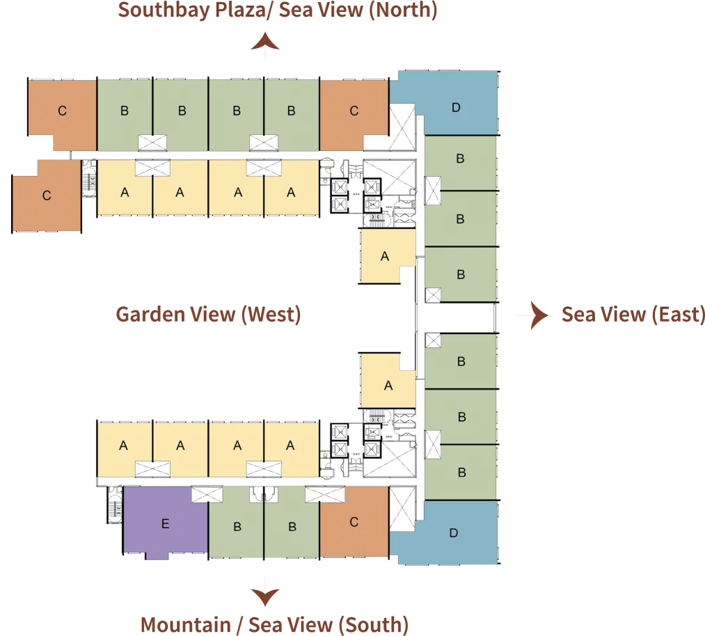 M Amaya keyplan showing unit orientation